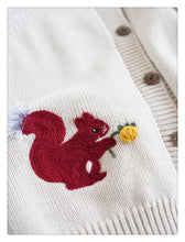 画像をギャラリービューアに読み込む, Cute animal Embroidery Cardigan