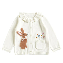 画像をギャラリービューアに読み込む, Cute animal Embroidery Cardigan