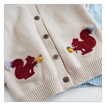 画像をギャラリービューアに読み込む, Cute animal Embroidery Cardigan