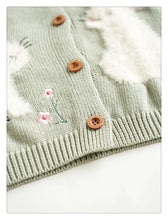 画像をギャラリービューアに読み込む, Cute animal Embroidery Cardigan