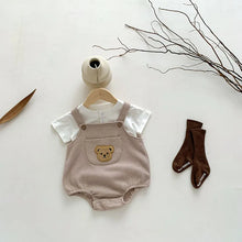 画像をギャラリービューアに読み込む, Bear Waffle Rompers And Brief Tee