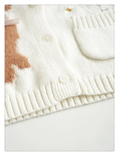画像をギャラリービューアに読み込む, Cute animal Embroidery Cardigan