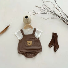 画像をギャラリービューアに読み込む, Bear Waffle Rompers And Brief Tee