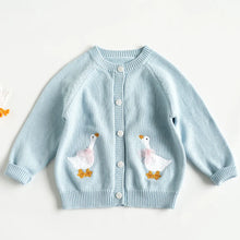 画像をギャラリービューアに読み込む, Cute animal Embroidery Cardigan