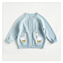 画像をギャラリービューアに読み込む, Cute animal Embroidery Cardigan