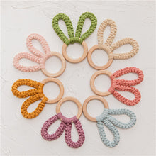 画像をギャラリービューアに読み込む, Croshet bunny teether&holder matching set ♪ 𓊆 歯固め&ホルダー 𓊇