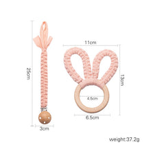 画像をギャラリービューアに読み込む, Croshet bunny teether&holder matching set ♪ 𓊆 歯固め&ホルダー 𓊇