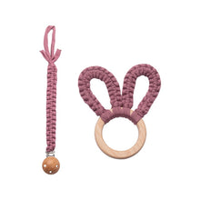 画像をギャラリービューアに読み込む, Croshet bunny teether&holder matching set ♪ 𓊆 歯固め&ホルダー 𓊇