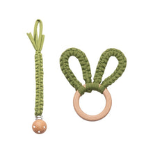 画像をギャラリービューアに読み込む, Croshet bunny teether&holder matching set ♪ 𓊆 歯固め&ホルダー 𓊇