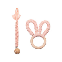 画像をギャラリービューアに読み込む, Croshet bunny teether&holder matching set ♪ 𓊆 歯固め&ホルダー 𓊇