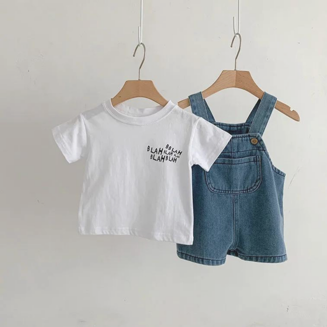 Tee and Denim Overall