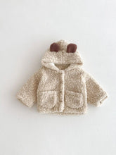 画像をギャラリービューアに読み込む, Baby boa Coat Bear Ears hoodie
