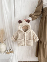 画像をギャラリービューアに読み込む, Baby boa Coat Bear Ears hoodie
