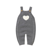 画像をギャラリービューアに読み込む, Knit heart jumpsuits set
